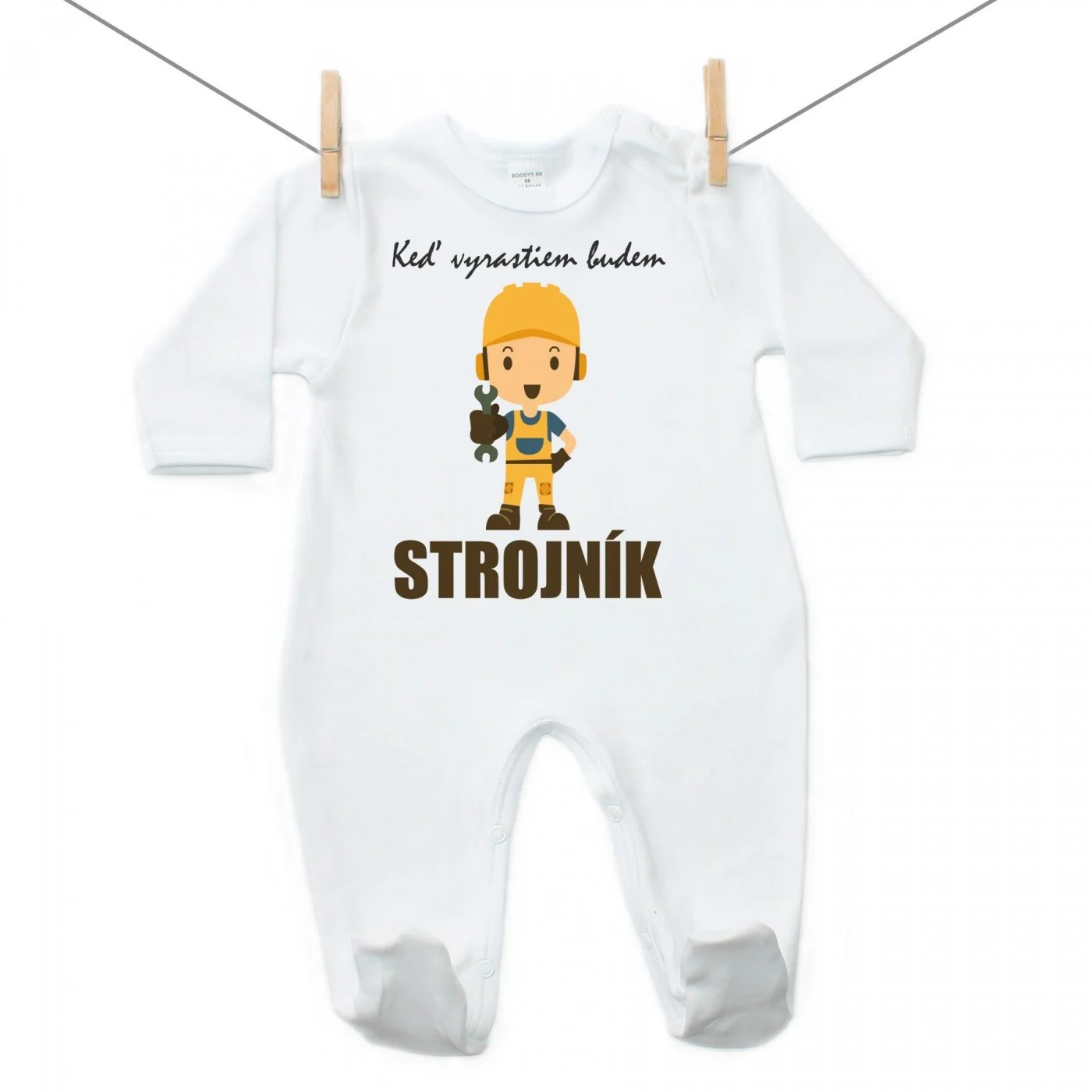 Boodyy Overal Keď vyrastiem budem strojník Veľkosť: 104