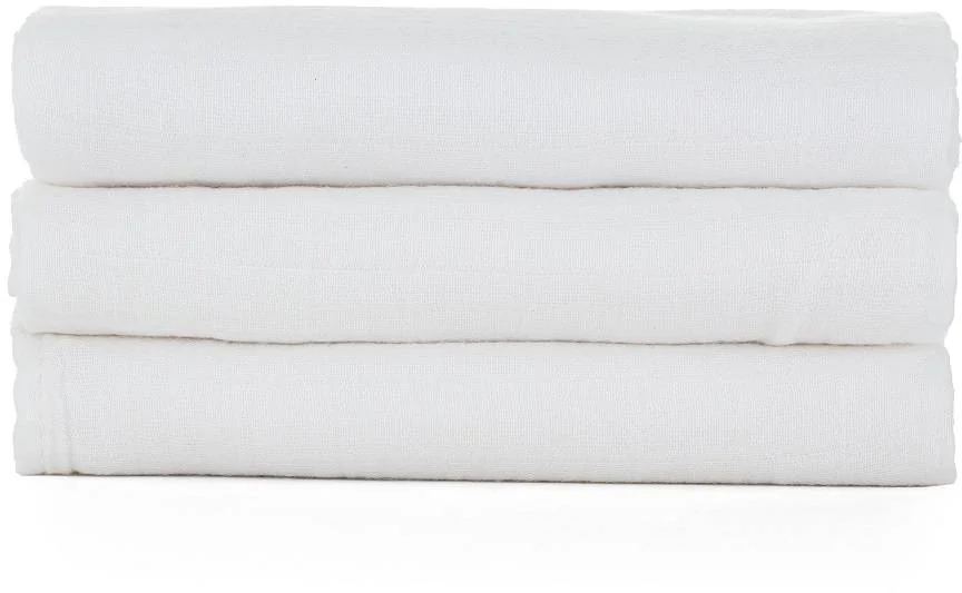 PETITE&MARS Sada plienok bambusová mušelínová 3ks Moussy Total White, 68 x 68 cm 1×3 ks, sada plienok