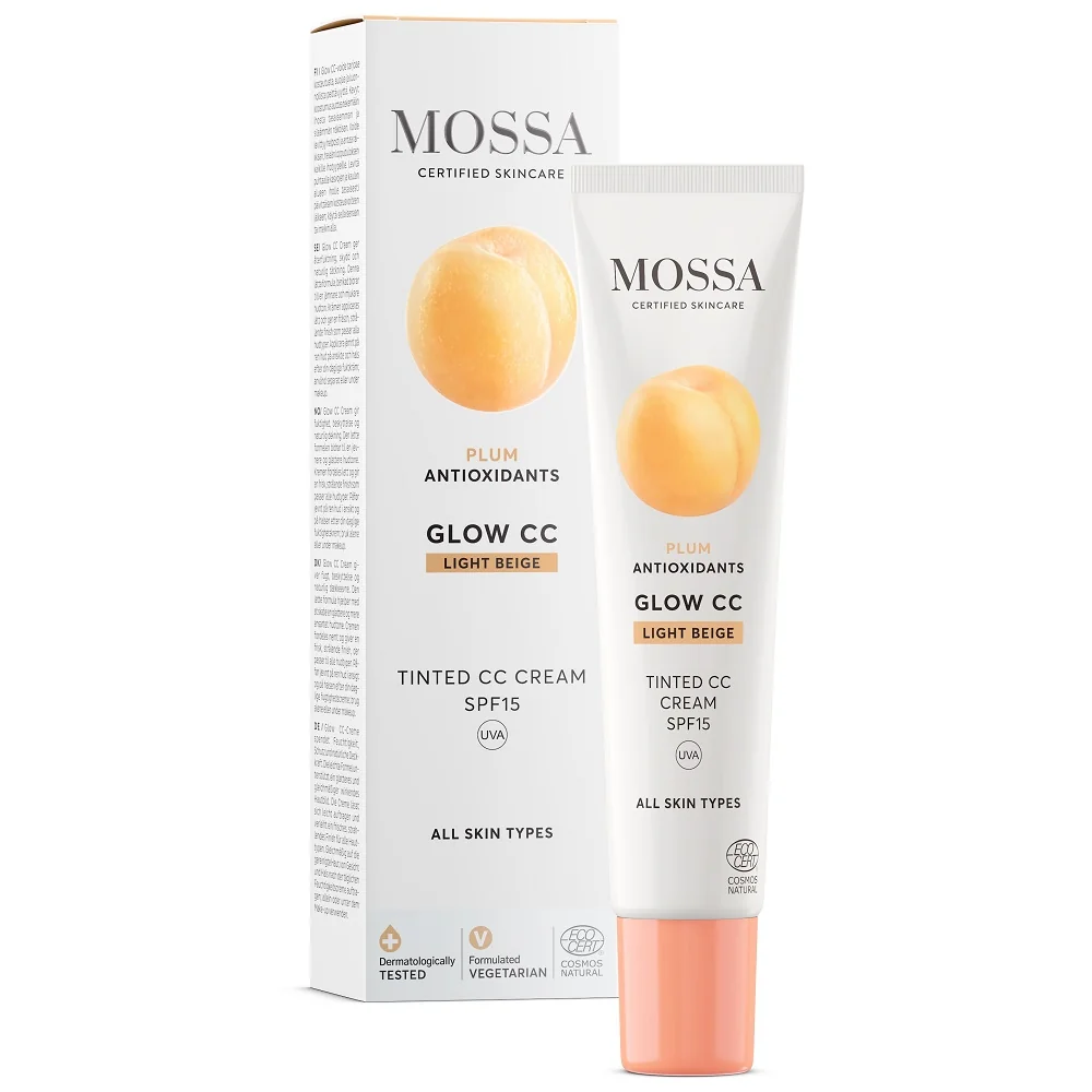 MOSSA Glow CC tónovací krém s SPF 15 Light Beige 40 ml