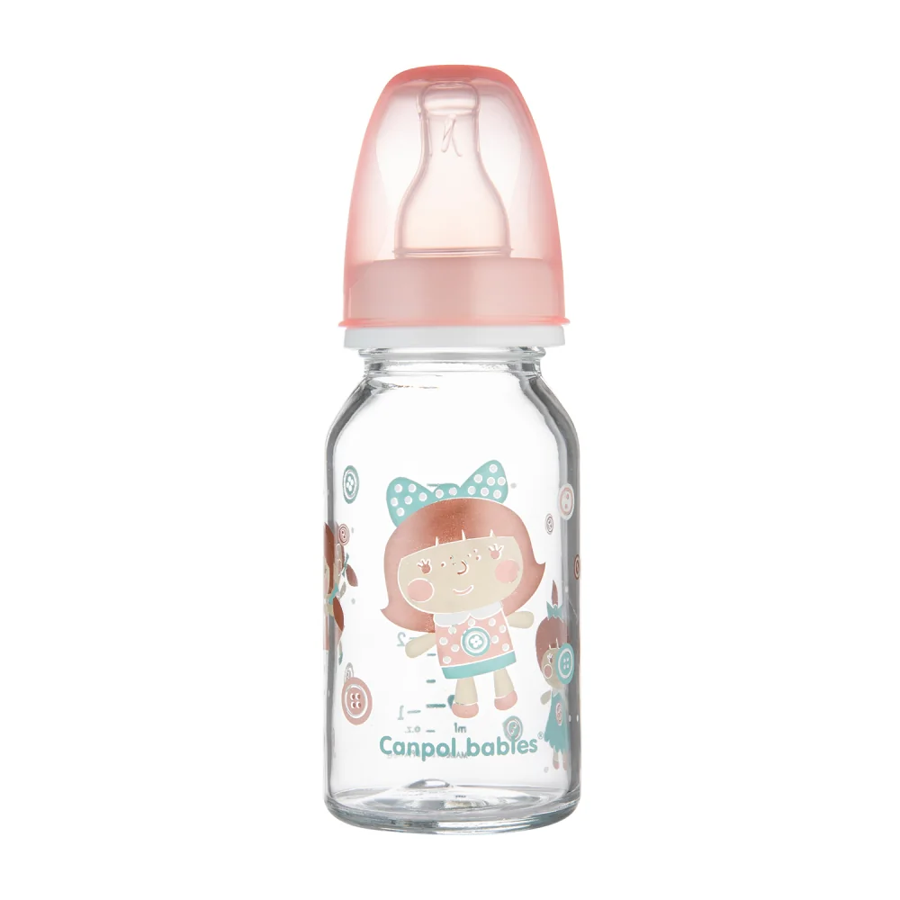 Canpol Babies Fľaša Dekor 120ml 1×1 set, detská starostlivosť