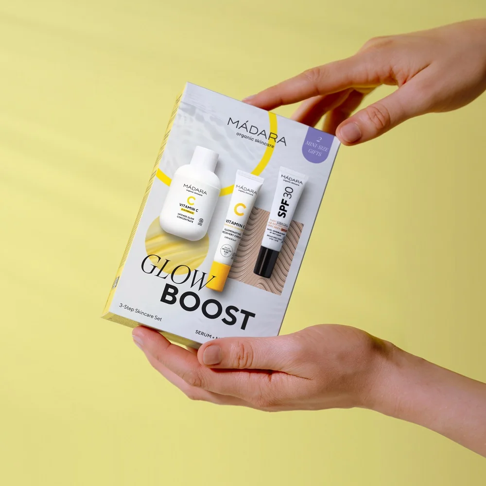 MÁDARA GLOW BOOST Rozjasňujúca sada 1×1ks, darčeková sada