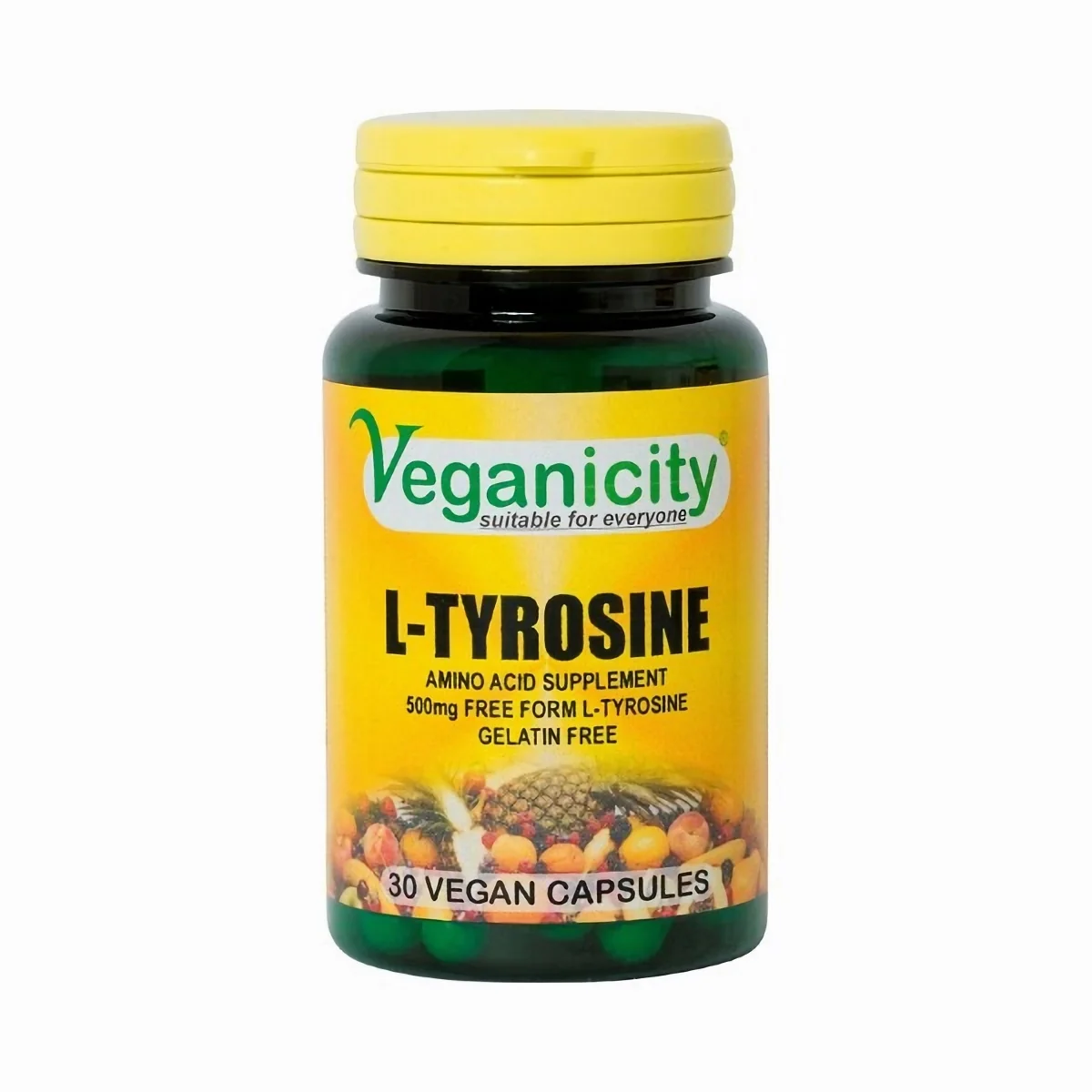 Veganicity L-Tyrosine 500mg, 30 vegan kapsúl