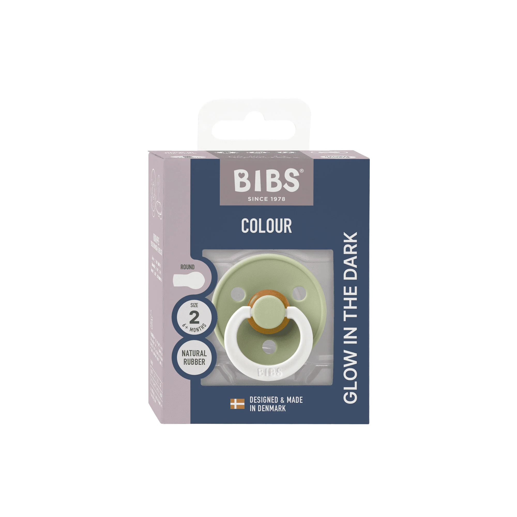 BIBS Colour cumlík z prírodného kaučuku 1ks veľkosť 3 - Sage nočný