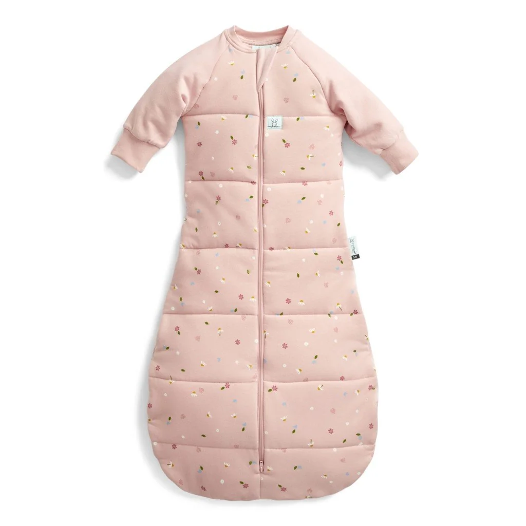 Vak na spanie s rukávmi organická bavlna Jersey Daisies 3-12 m, 6-10 kg, 2,5 tog