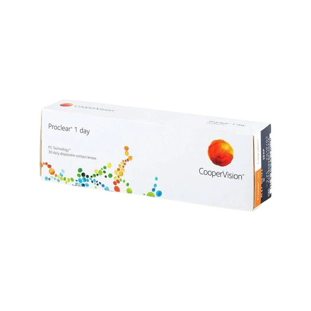 Denné Proclear 1 Day (30 šošoviek) Dioptrie: -3.75, Zakrivenie: 8.7