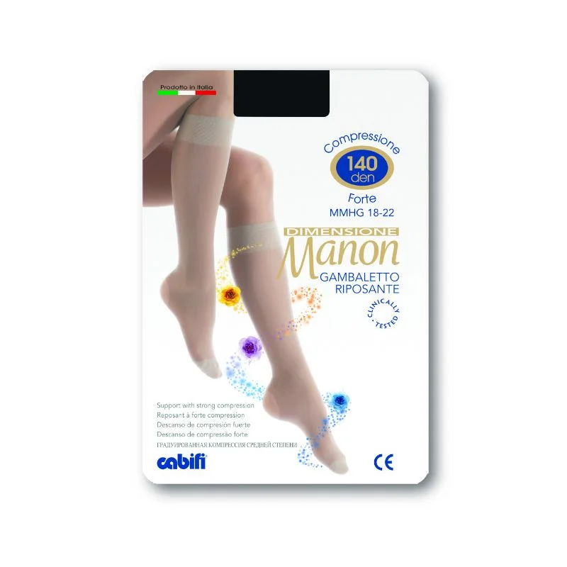 Manon kompresné podkolienky 140 DEN kompresný tlak: 18-22 mmHg, Veľkosť: 140d 1/2, Farba: tmavohnedé