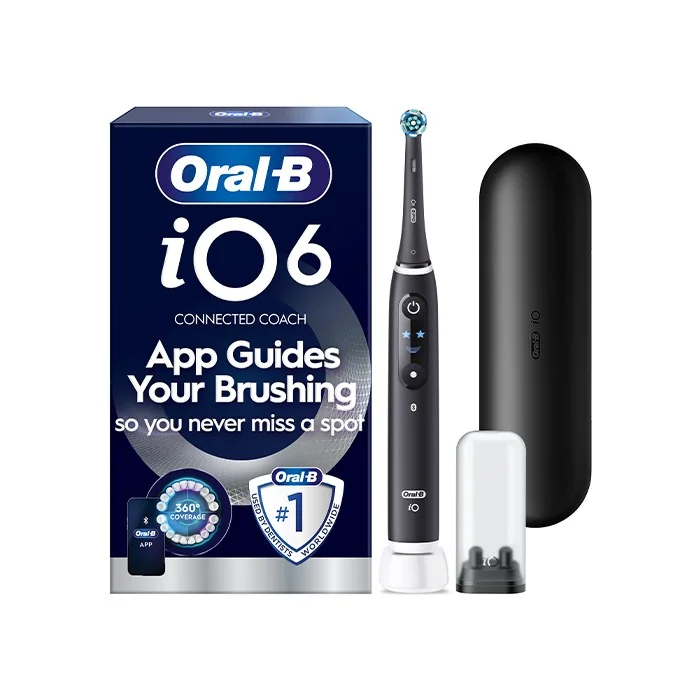 Oral B iO Series 6 Black Elektrická zubná kefka 1×1 ks, elektrická zubná kefka