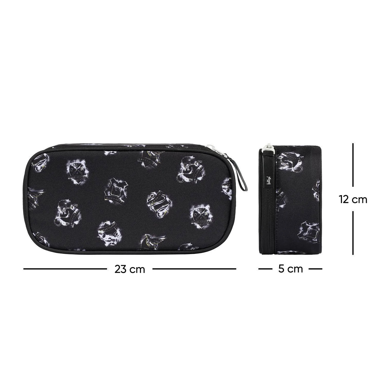 Baagl školský peračník etui Harry Potter Rokfort čierny, s potlačou