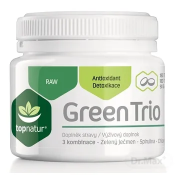 topnatur GREEN TRIO 180 tbl 1×180 tbl, výživový doplnok (spirulina, chlorella, zelený jačmeň)