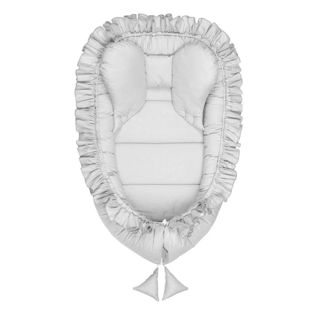 Hniezdo pre bábätko Pure bavlnené Grey 85x55 cm