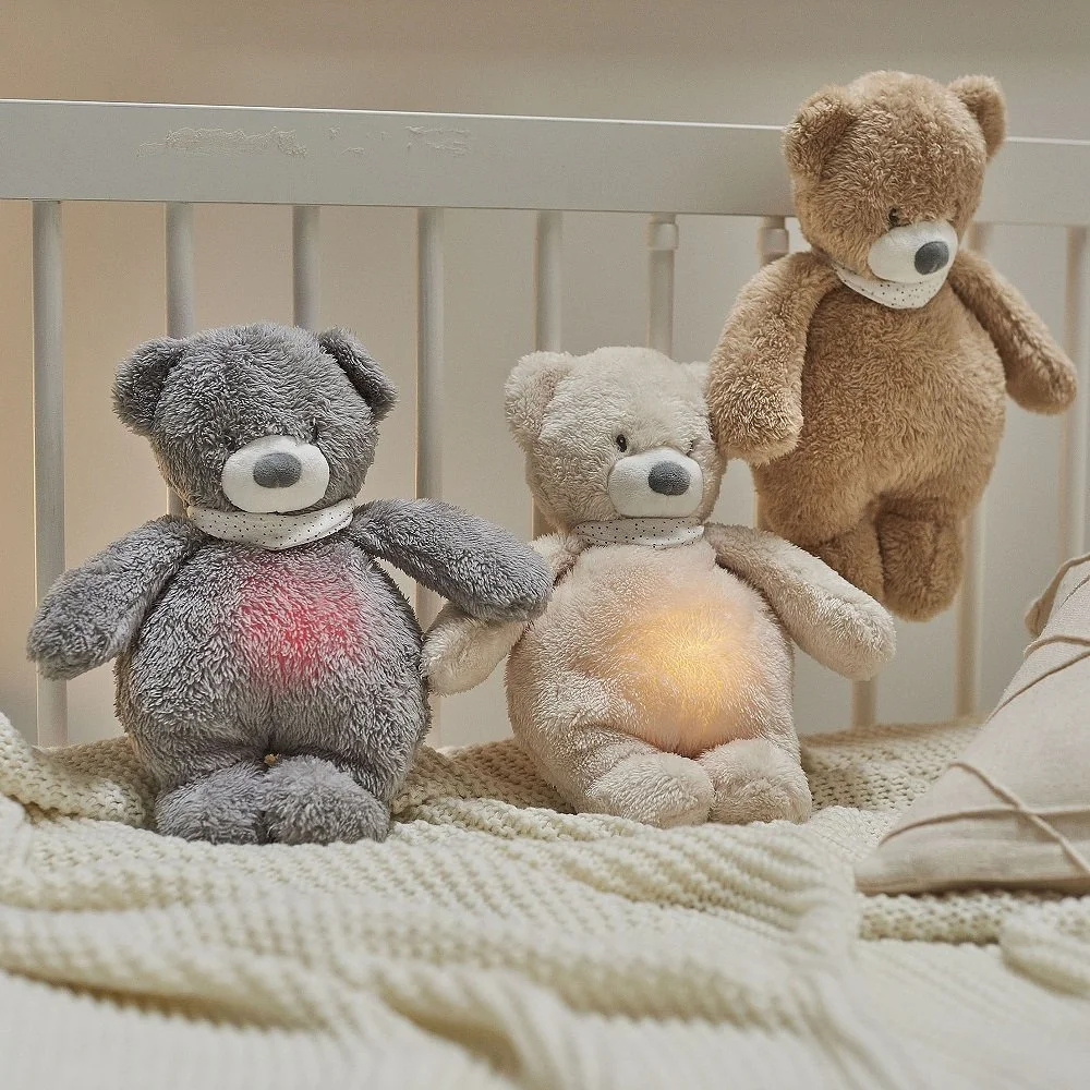 Uspávačik plyšový hudobný so svetielkom a senzorom plaču 4v1 Sleepy Bunny Pale Brown 0m+