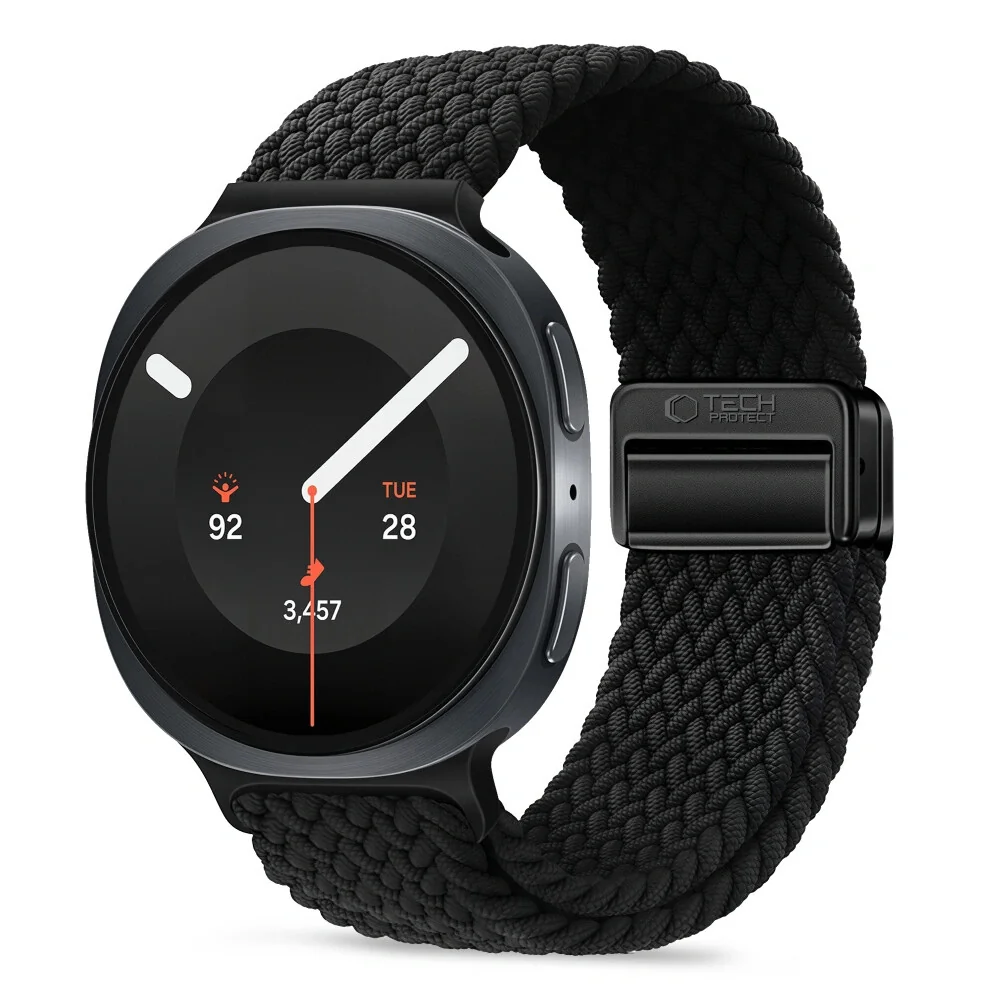 Tech-Protect Nylon Mag remienok na Samsung Galaxy Watch 8 / 9 / Classic (40 / 44 / 46mm), black