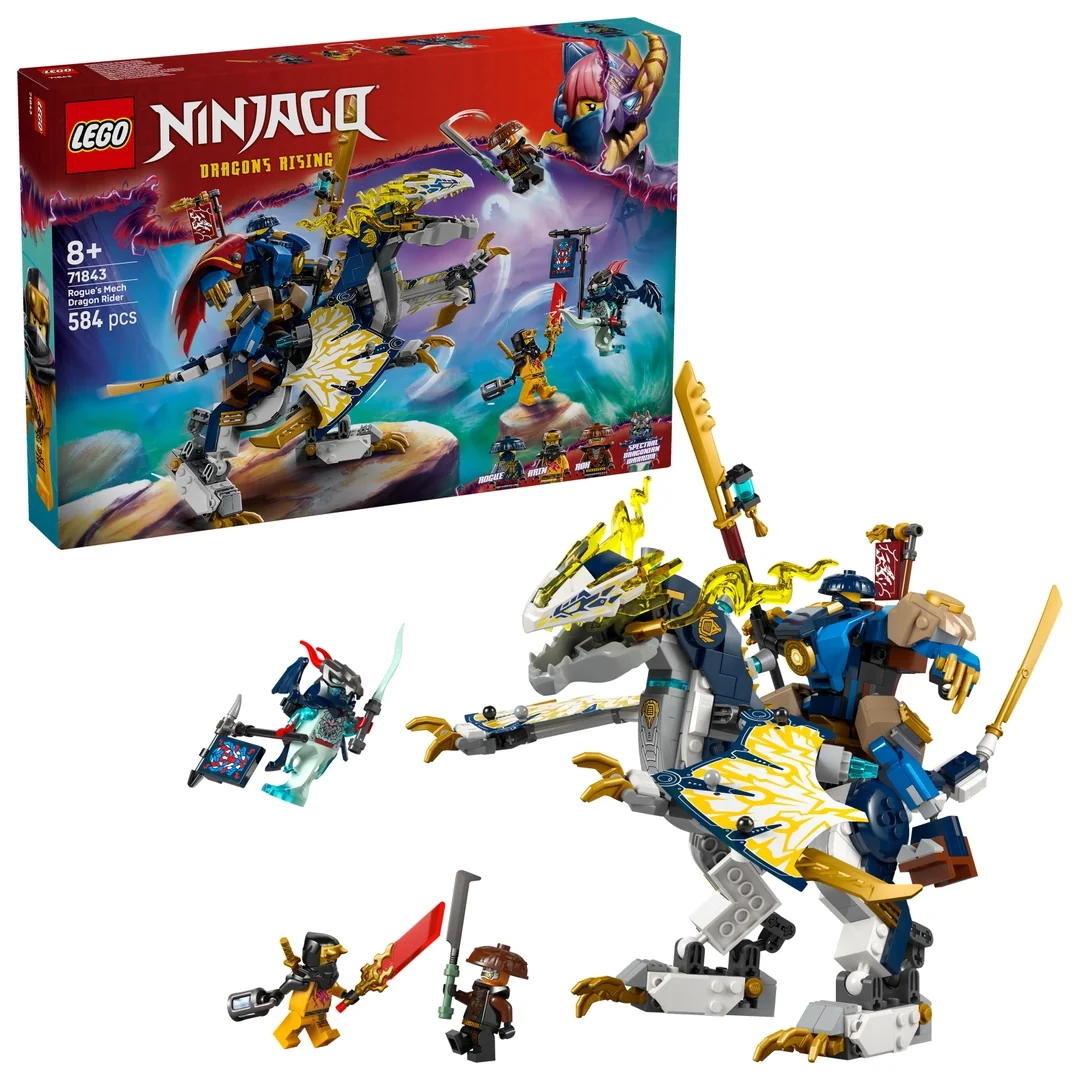 LEGO® NINJAGO® 71843 Rogue a robotický dračí jazdec