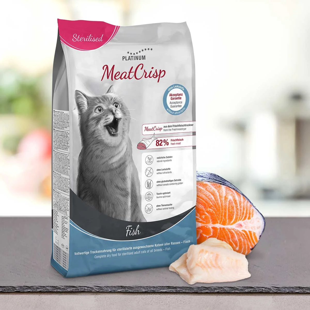 MeatCrisp Sterilised Fish - Ryba pre kastrované mačky 3 kg