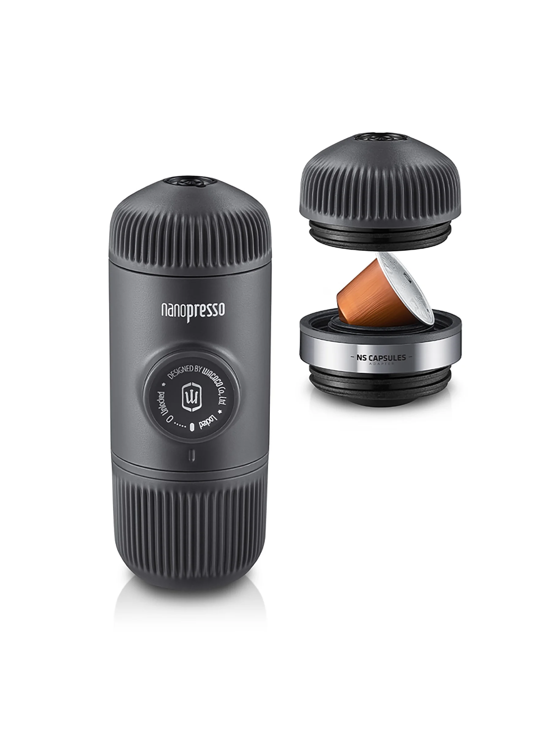 Nanopresso šedé + NS adaptér Kávovar