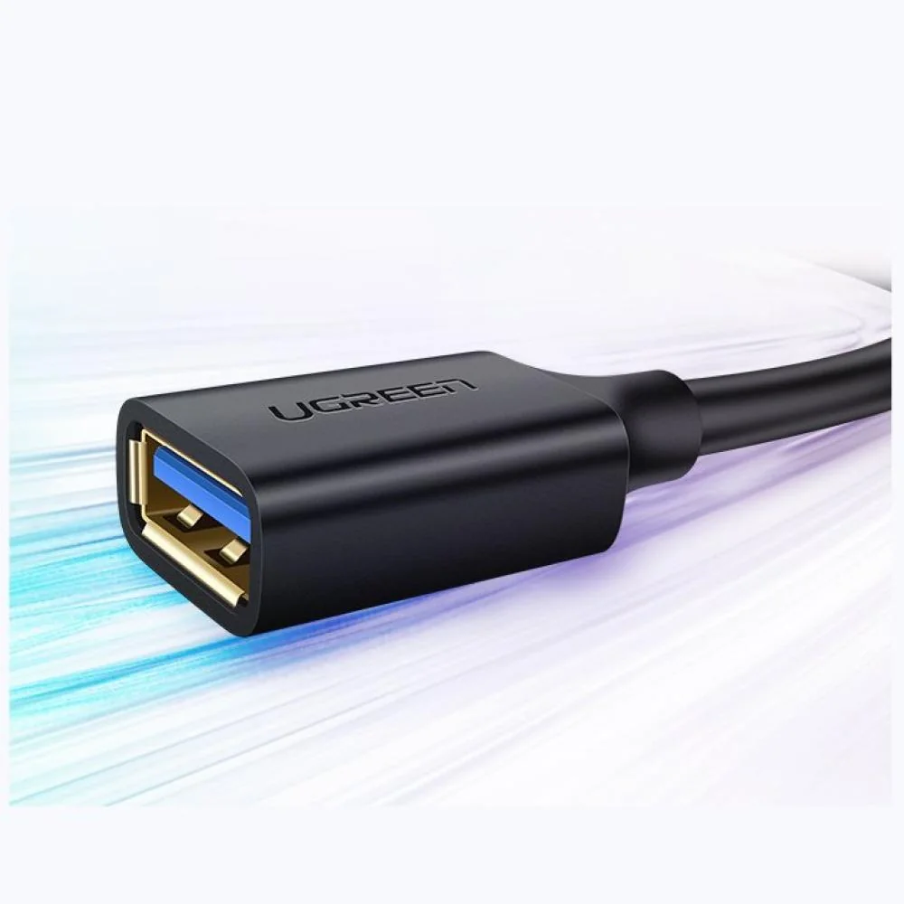 Predlžovací kábel USB 3.0 (samica) - adaptér USB 3.0 (samec) 3m/Čierna