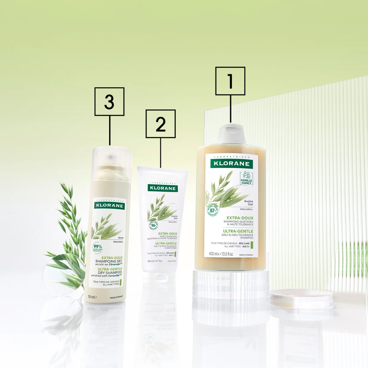 KLORANE SUCHÝ ŠAMPÓN s ovseným mliekom a ceramidmi 1×150 ml, suchý šampón