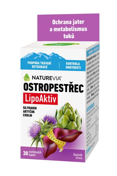 NATUREVIA PESTREC LipoAktiv 1×30 cps, výživový doplnok