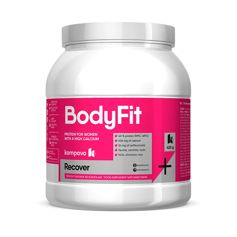 Kompava BodyFit 1×420 g, jahodový proteín, jahoda
