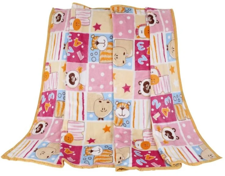 Detská deka ELLA 1005/119 75x100cm ružový patchwork 1×1 ks, deka pre deti