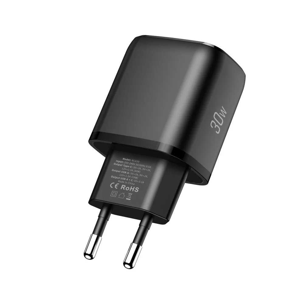 Tech-Protect NCA30 sieťová nabíjačka 30W PD QC, čierna
