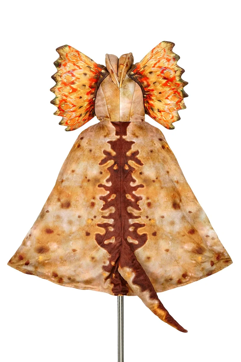 Souza! - detský kostým - dinosaurí plášť Dilophosaurus - 4 až 7 rokov, 104 - 122 cm