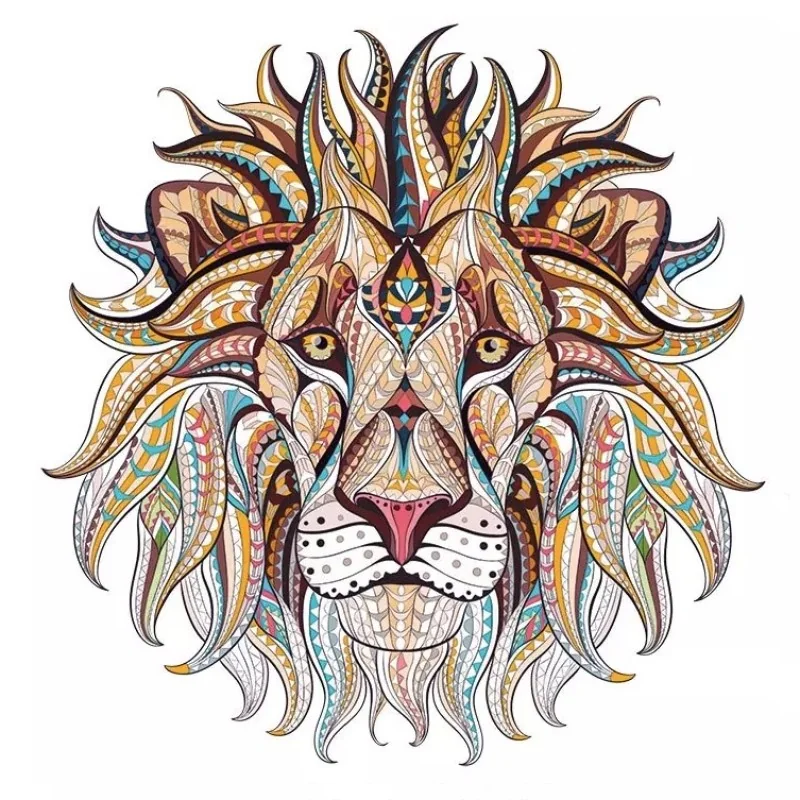 Drevené puzzle Lion/S