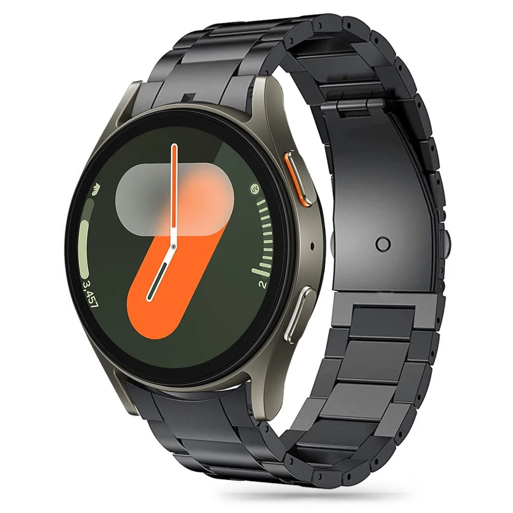 Tech-Protect Stainless remienok na Samsung Galaxy Watch 4 / 5 / 5 Pro / 6 / 7 / FE, black / 6 / 7 / FE, black