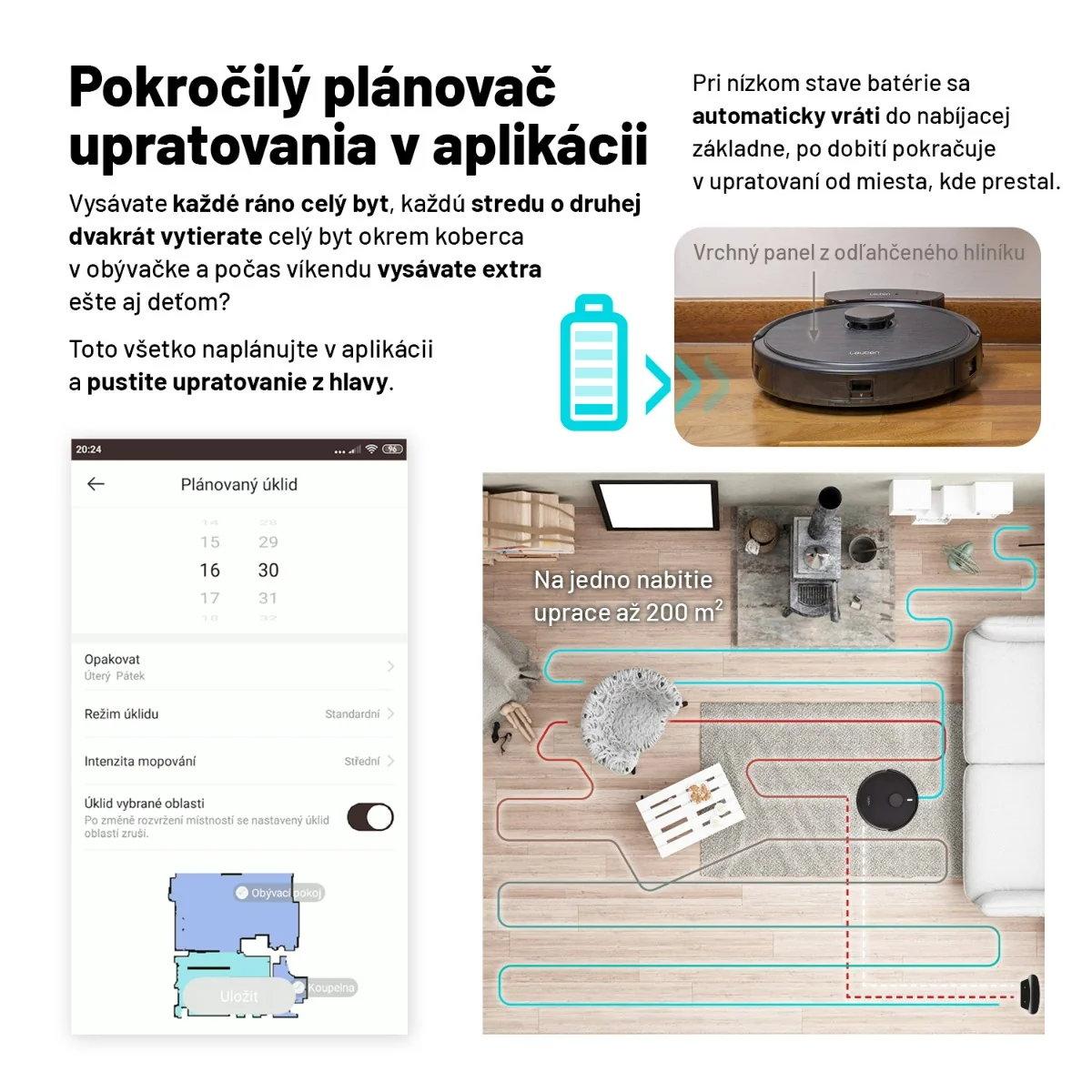 Lauben Robot LaserVac® 52BB Pet 1×1 ks, robotický vysávač