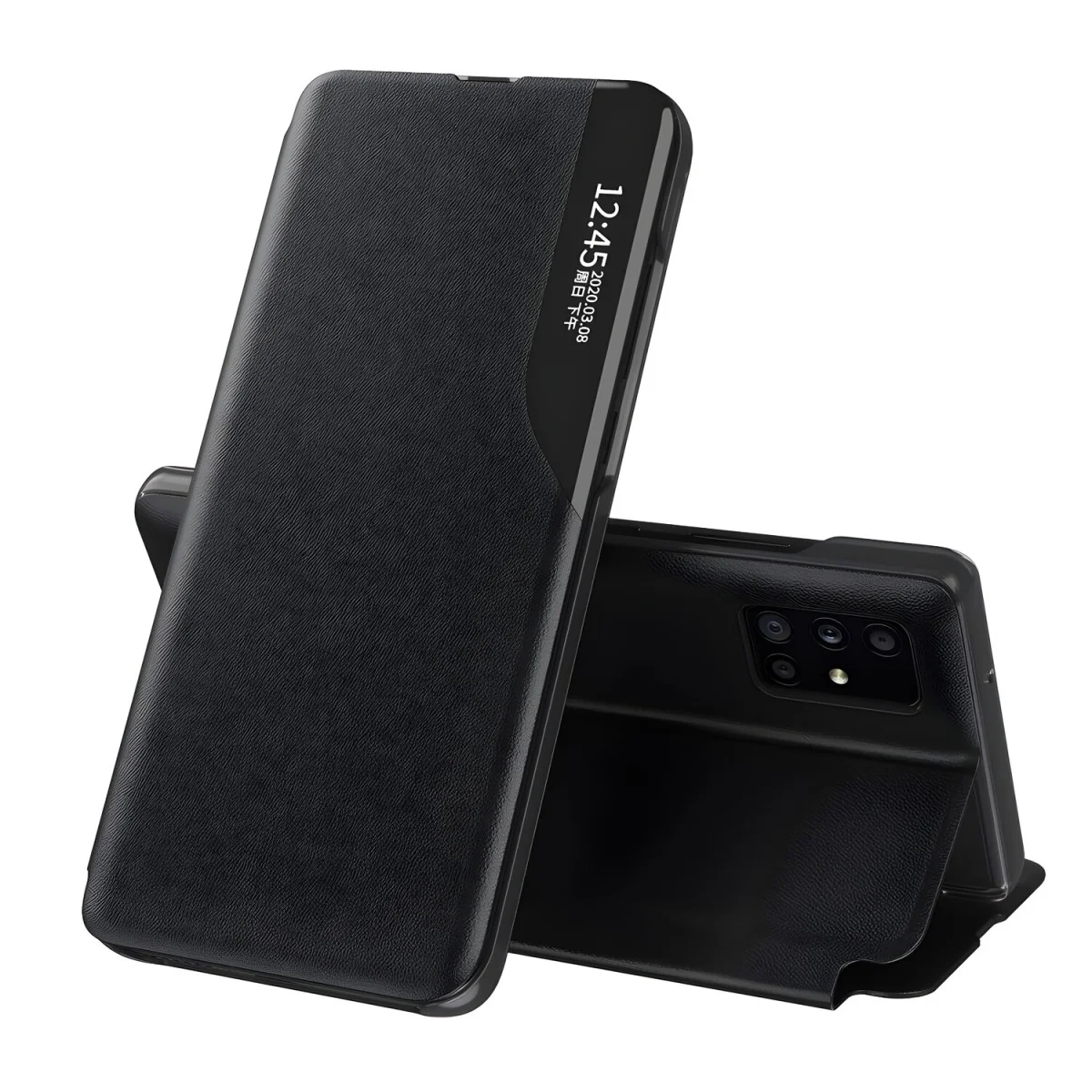 Elegantné knižkové puzdro View Case - Čierna pre Samsung Galaxy S23 FE