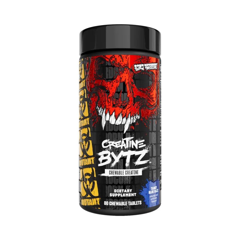 Mutant Creatine Bytz 80 žuvacích tabliet tangy blue razz