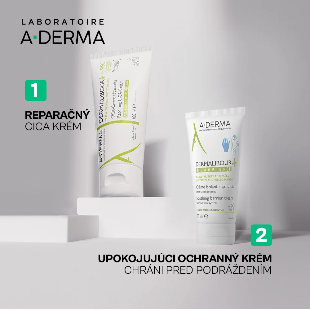 A-DERMA  Dermalibour+ Reparačný CICA-Krém 1×100 ml, pre podráždenú kožu