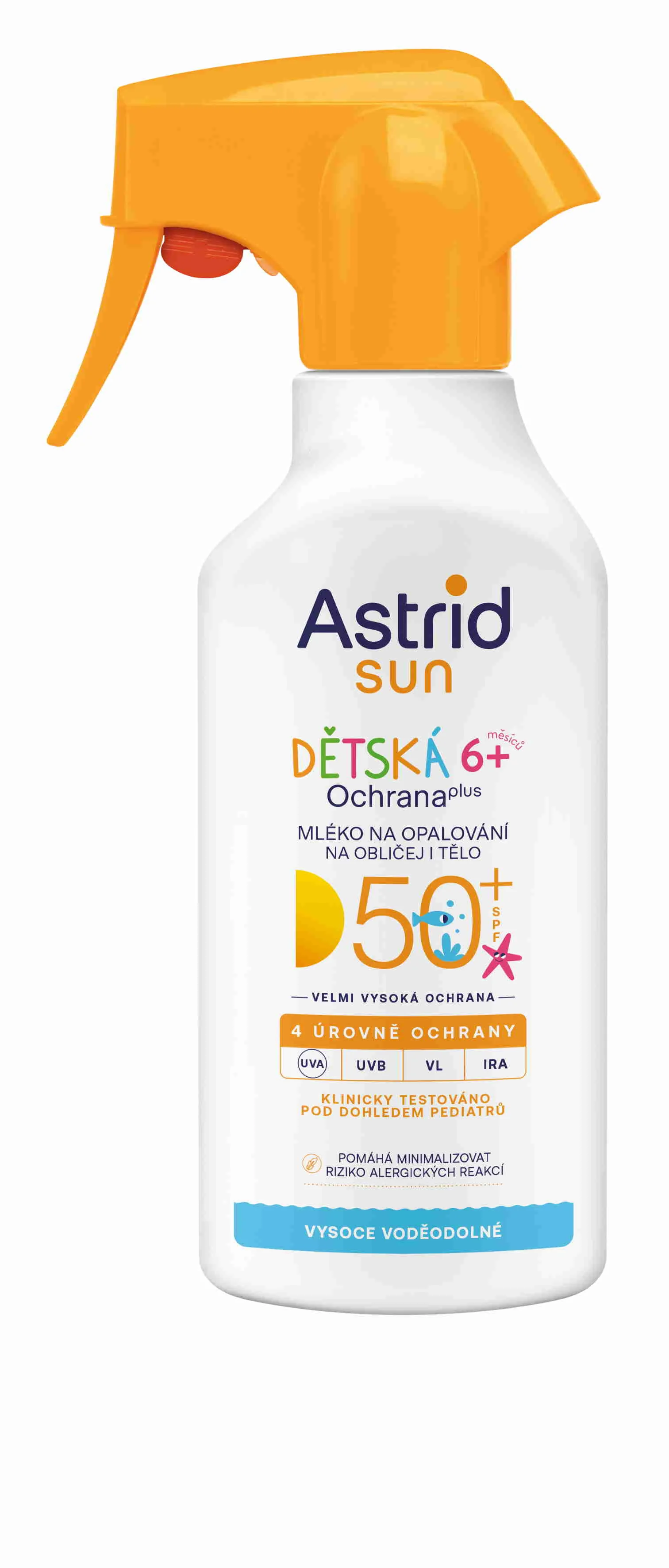 ASTRID SUN Detské mlieko na opalovanie sprej OF 50+ 270 ml