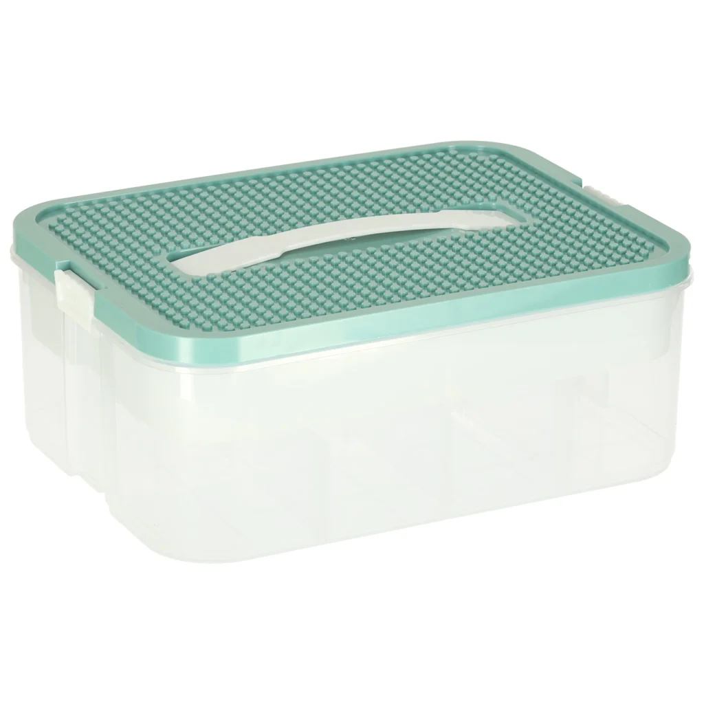 Organizér box na kocky a hračky s vekom a priehradkami 8 l 