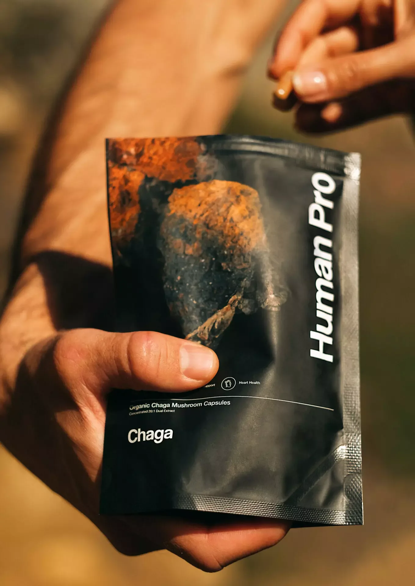 Čaga sibírska HumanPro 100% divoké sibírske huby Chaga - 90cps