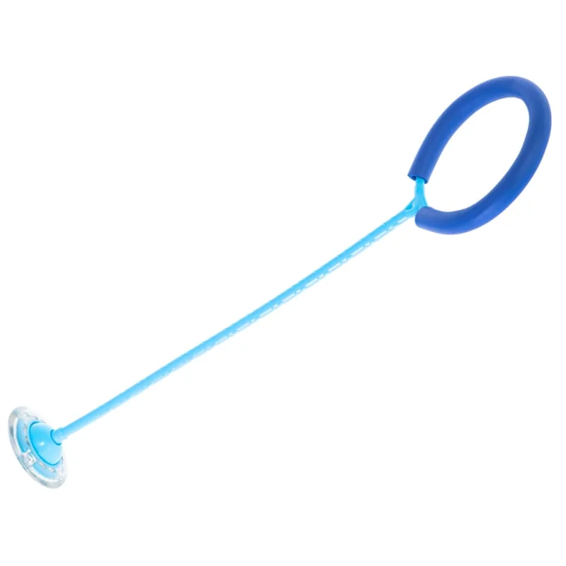 Hula hoop na nohu, švihadlo, skipper ball, svietiaca blikajúca LED modrá - zábavná športová sada s LED efektom pre deti