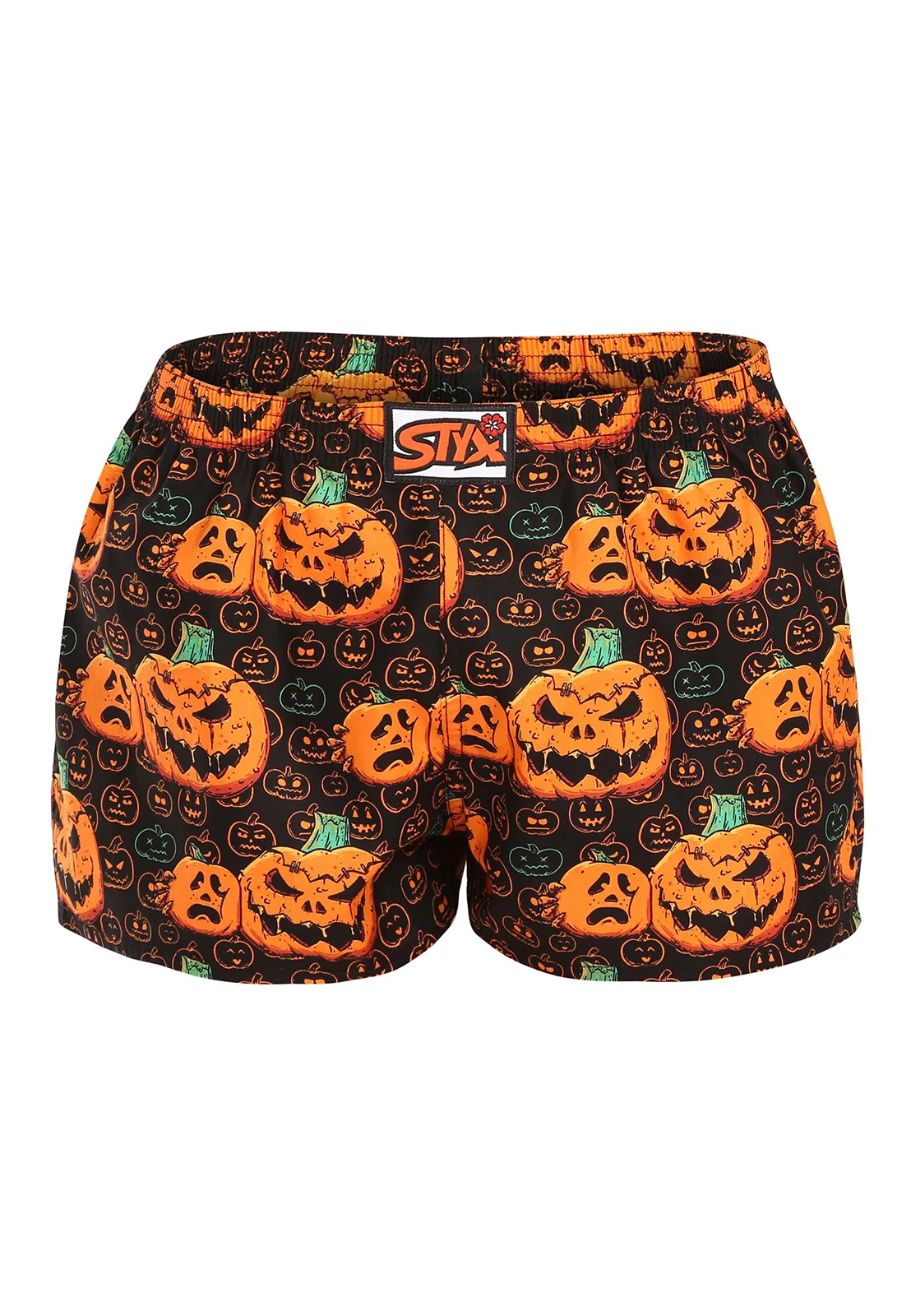 Dámske trenky art klasická guma Halloween tekvica (K1755) M