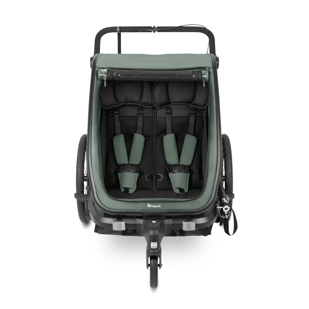 Hauck Bike N Walk Duo cyklovozík 3v1 tmavozelený