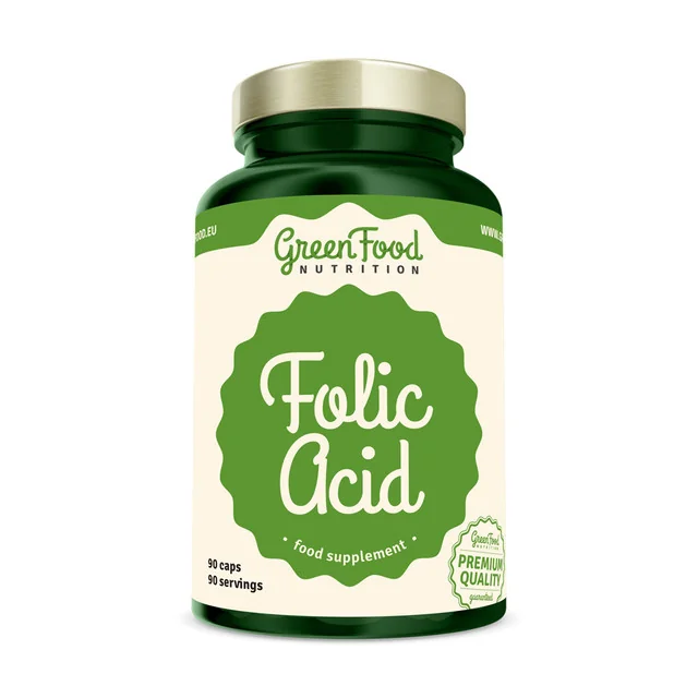 GreenFood Nutrition Folic Acid 1×90 cps, výživový doplnok