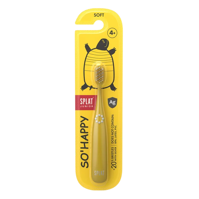 SPLAT JUNIOR zubná kefka so striebrom SOFT pre deti 4+ 1×1 ks, zubná kefka pre deti