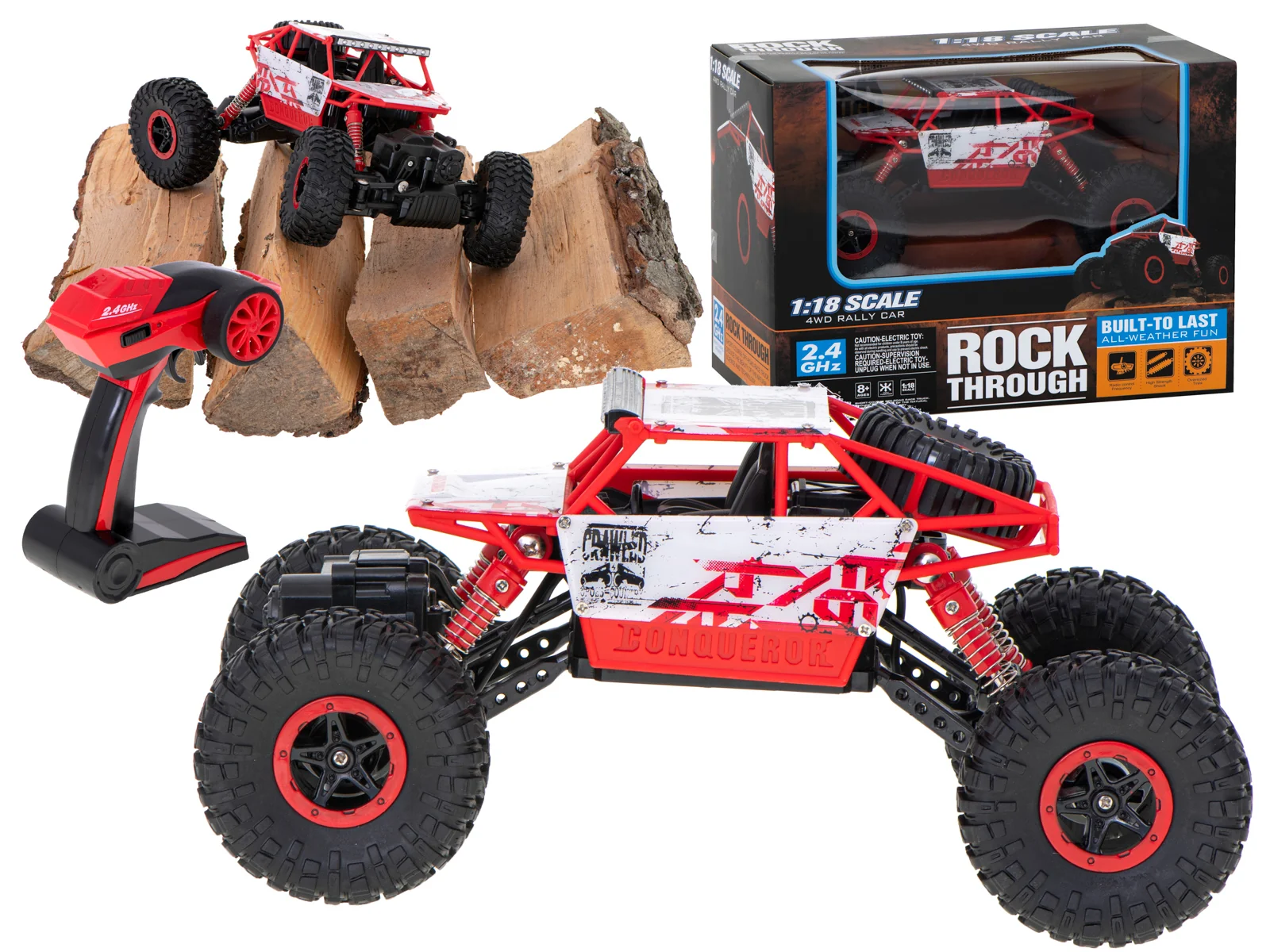 RC auto Rock Crawler 1:18 4×4, 2 motory – variant
