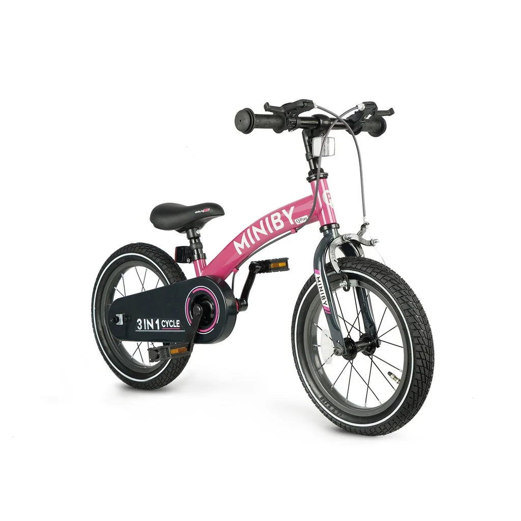 Bicykel Miniby 3v1 Pink, vek 2 - 8 rokov