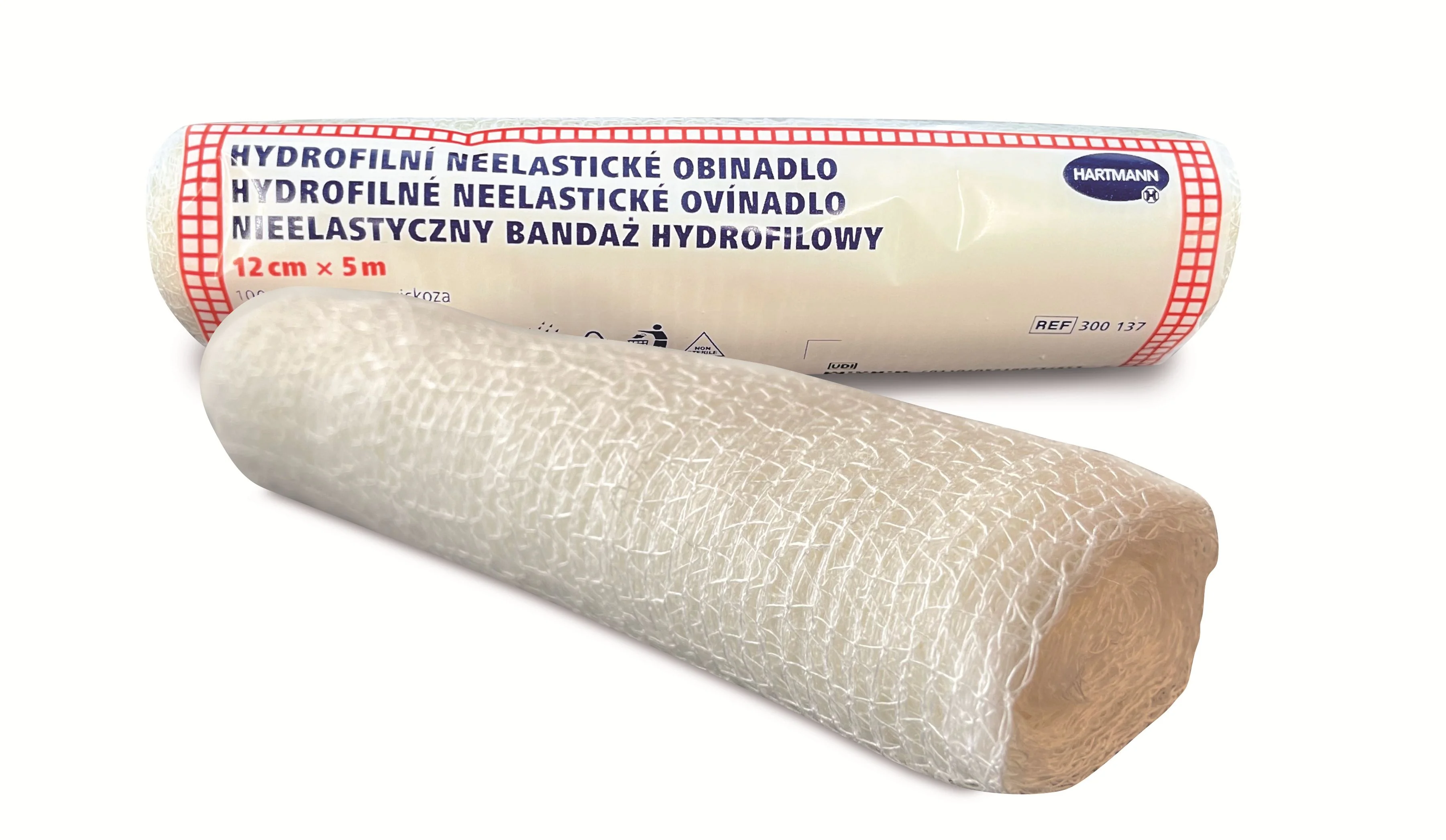 Hartmann Ovínadlo hydrofilné neelastické pletené, nesterilné (12cm x 5m) 1 ks