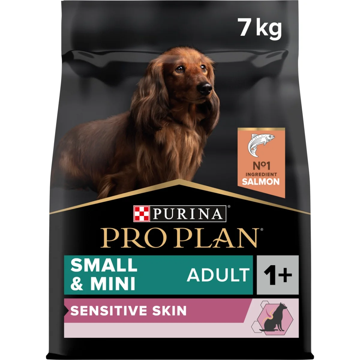 PRO PLAN Small & Mini Adult Sensitive Skin granule pre psov losos 7 kg 1×1 ks