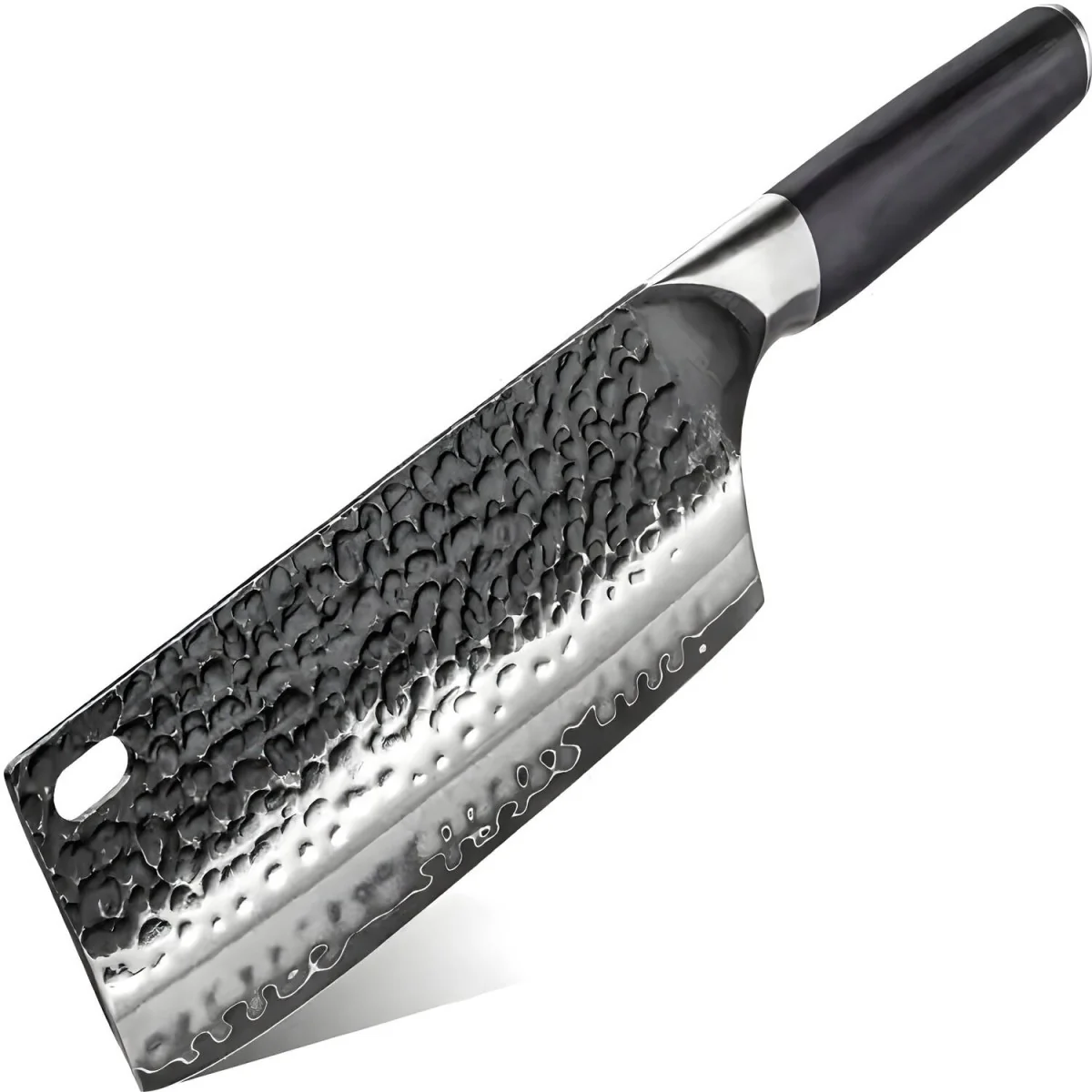 Damaškový kuchynský nôž - Cleaver/Čierna 32,5 cm, 401 g