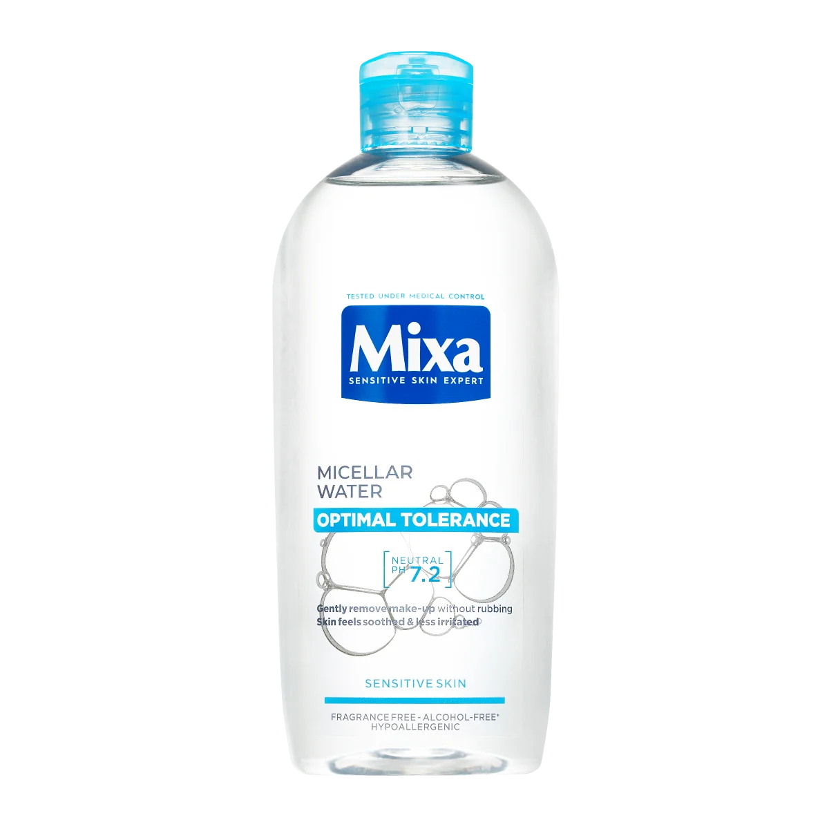 Mixa Optimal Tolerance micelárna voda na citlivú pleť. 1×400 ml, micelárna voda