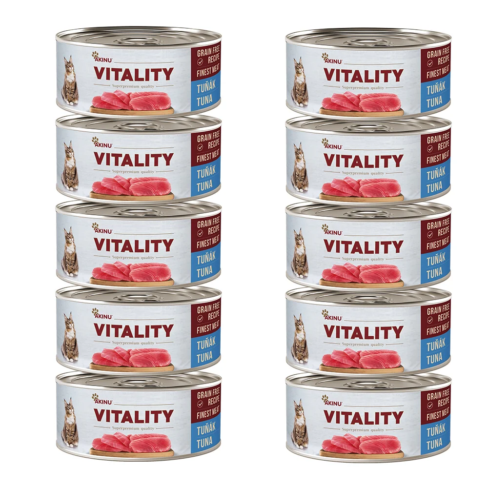 Akinu VITALITY Konzerva s tuniakom pre mačky 10 x 70 g