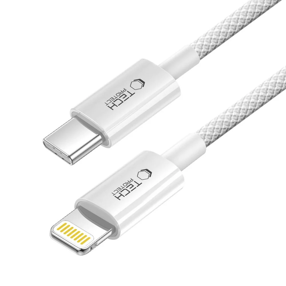 Tech-Protect Ultraboost Lite kábel USB-C / Lightning PD 27W / 3A 1m, sivý ivý