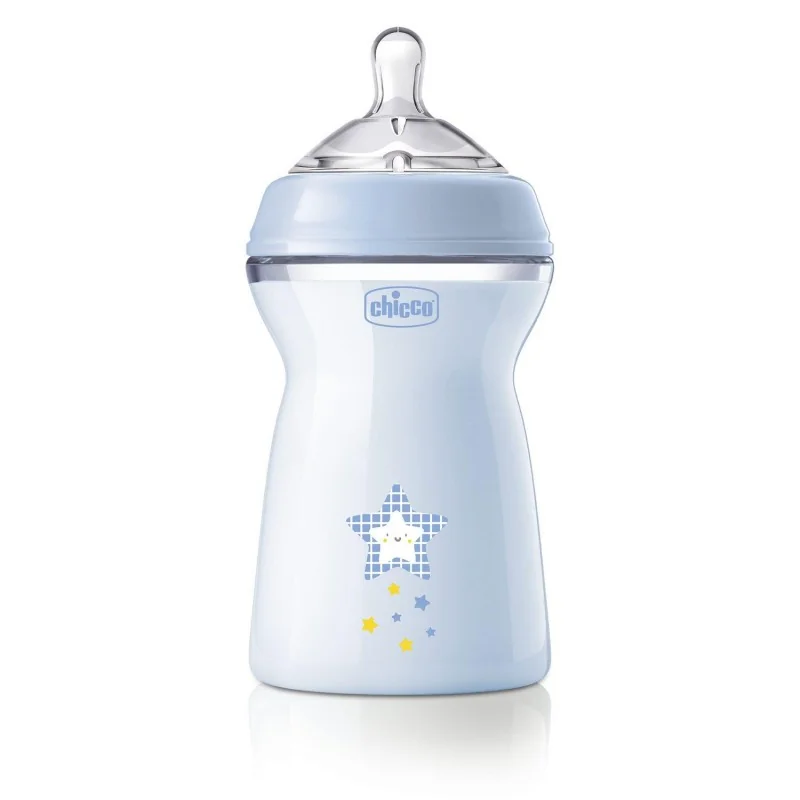 CHICCO Fľaša dojčenská antikolik Natural Feeling 330 ml chlapec 6m+ 1 ks