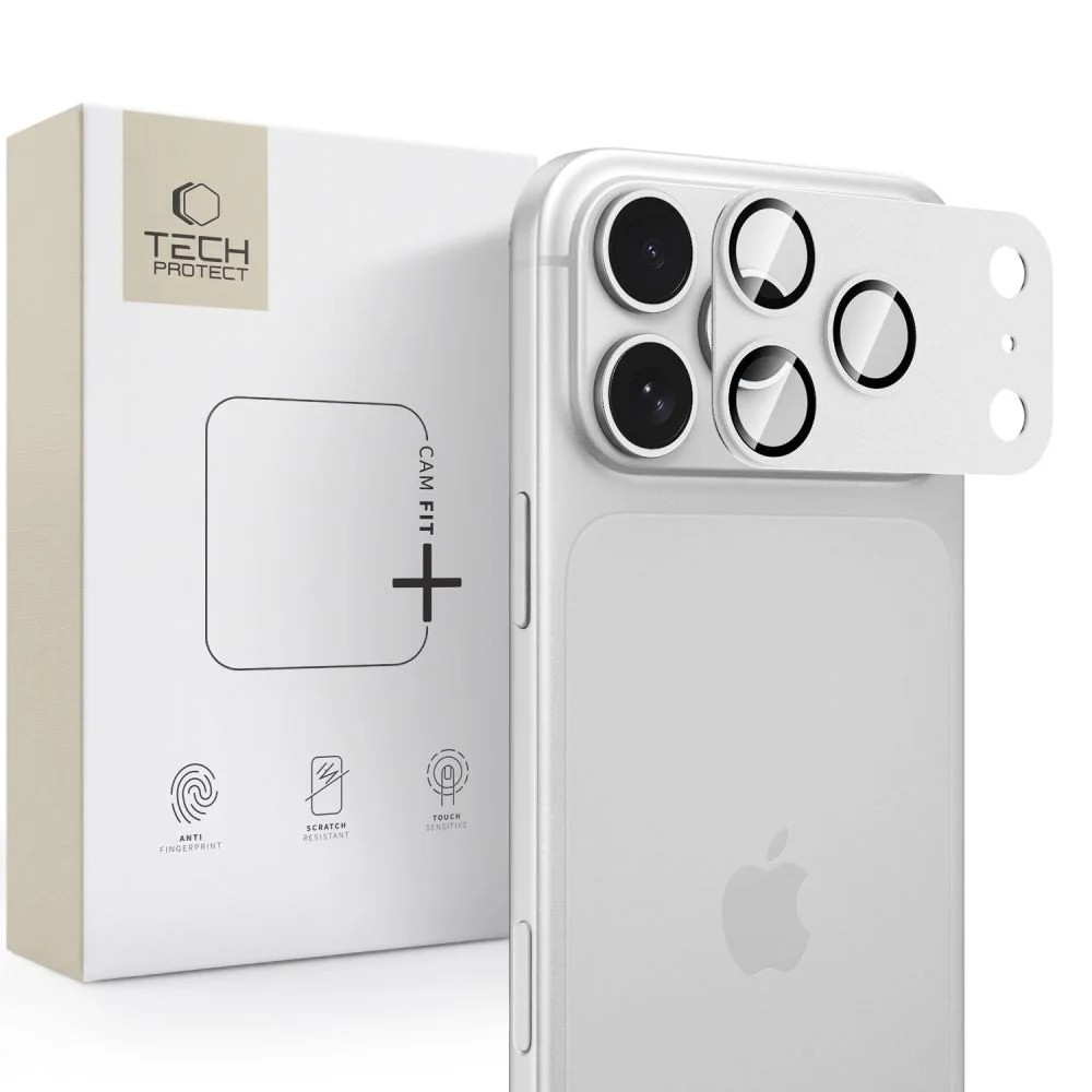 Tech-Protect CamFull Fit ochranné sklo na kameru na iPhone 18 Pro Max, strieborné